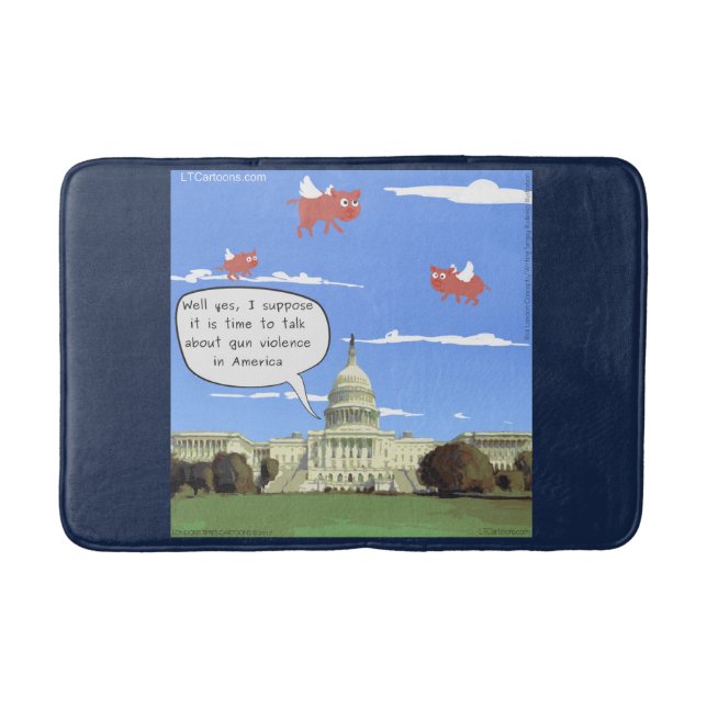 Tapis de bain Congress & Gun Talk When Pigs Fly (Devant)