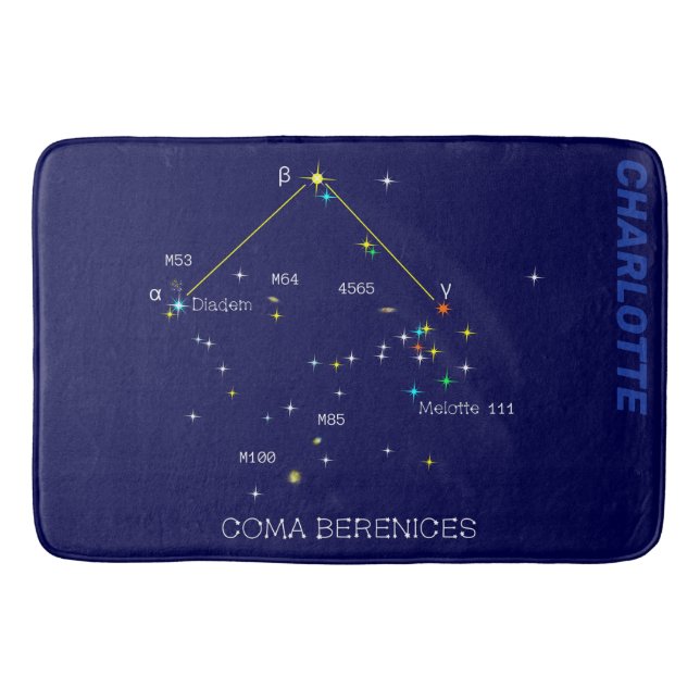 Tapis De Bain Constellation Coma Berenices de l'hémisphère Nord (Devant)