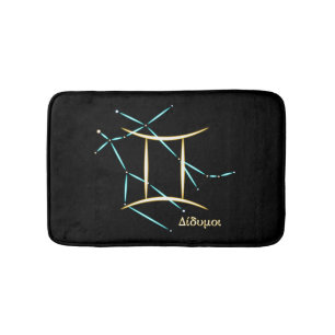 Tapis de bain constellation du zodiaque Gémeaux