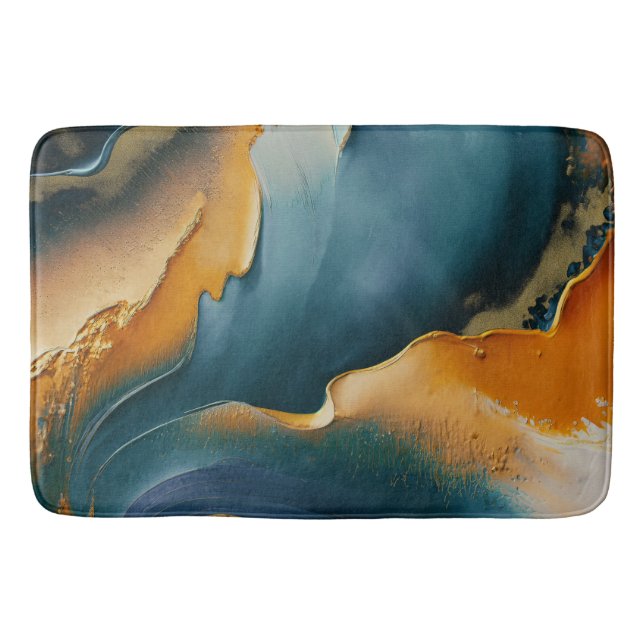 Tapis De Bain Convergence – Abstract Fields Of Motion And Gold (Devant)