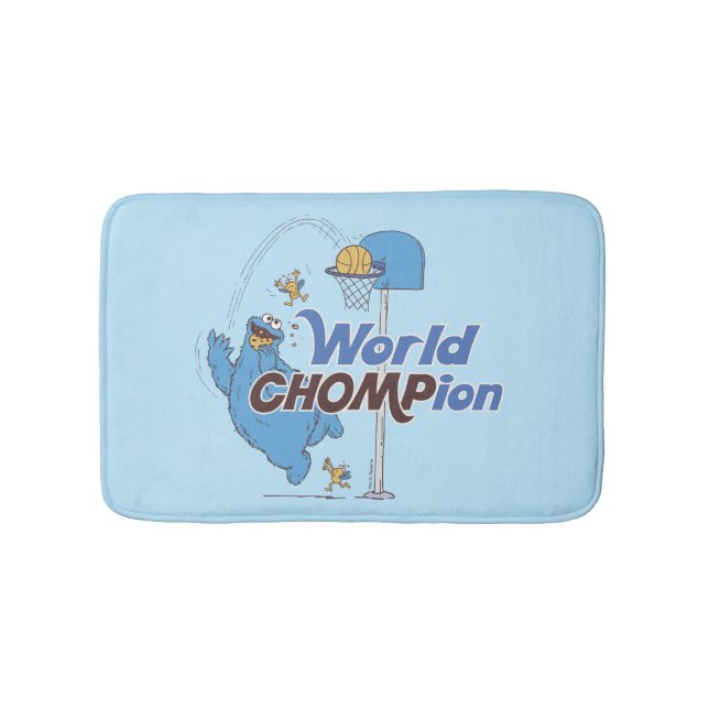 Tapis De Bain Cookie Monster | Tirer sur des cerceaux de basket- (Devant)