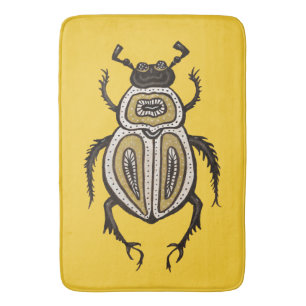 Tapis De Bain Cool du scarabée jaune Art de l'Entomologie des in