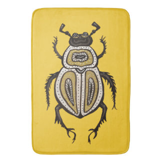 Tapis De Bain Cool du scarabée jaune Art de l'Entomologie des in