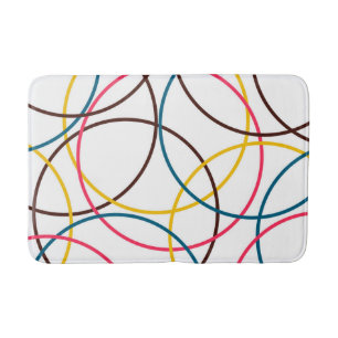 Tapis De Bain Cool moderne, coloré, simple, cercles urbains tend