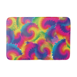 Tapis De Bain Cool Rainbow Tie Dye Motif