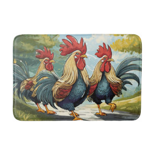 Tapis de bain Cool Roosters !