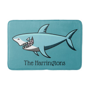 Tapis De Bain Cool Shark nom personnalisé nattes de bain