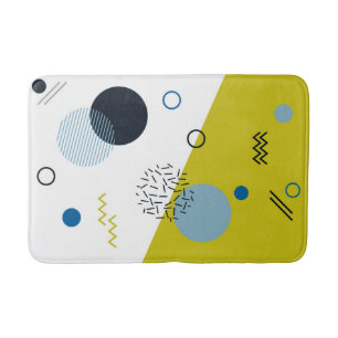 Tapis De Bain Cool, tendance, moderne, vert Memphis