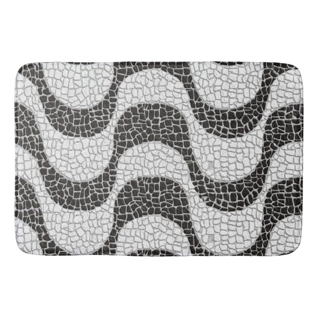 Tapis De Bain Copacabana Sidewalk Brazilian pattern (Devant)