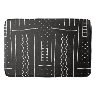 Tapis De Bain Copie africaine noire et blanche de motif de