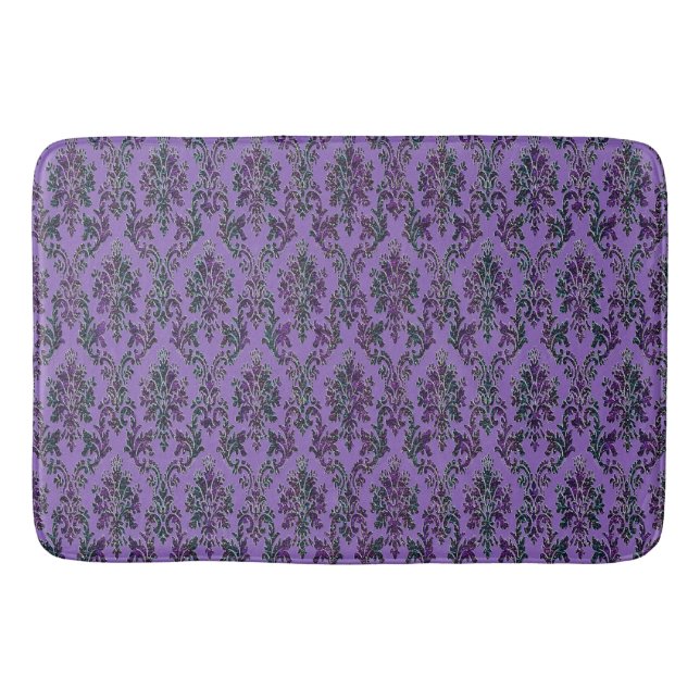 Tapis De Bain Copie pourpre vintage de damassé (Devant)