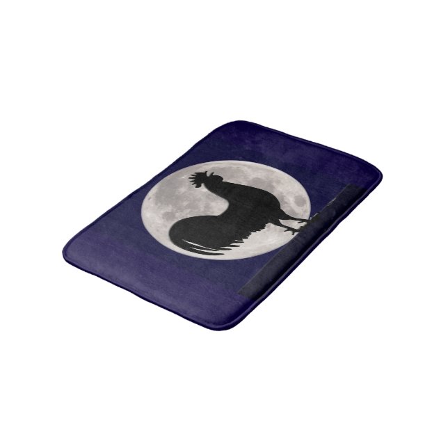 Tapis De Bain Coq au clair de lune (Angle)