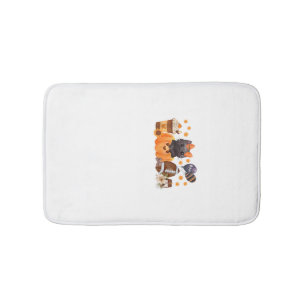 Tapis De Bain Coquette Halloween Mignon Chat Citrouille Football