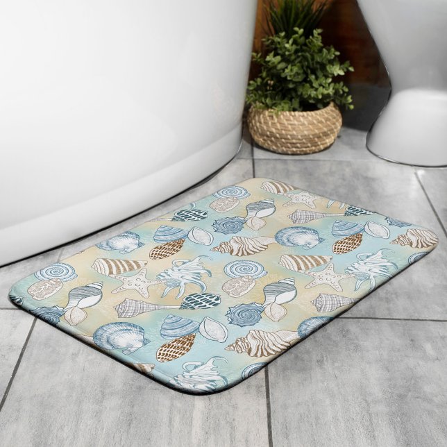 Tapis De Bain Coquillages de plage Côte Motif (Créateur téléchargé)