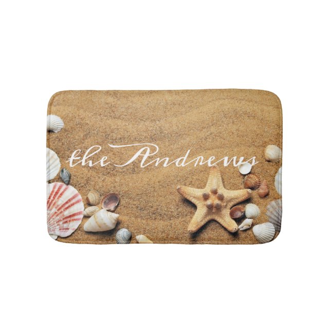 Tapis De Bain Coquillages de sable Ocean Nom (Devant)