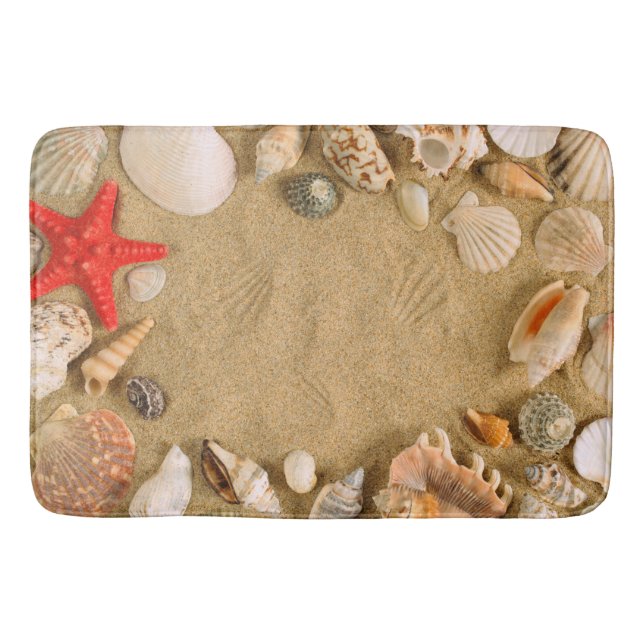 Tapis De Bain coquillages et sable (Devant)