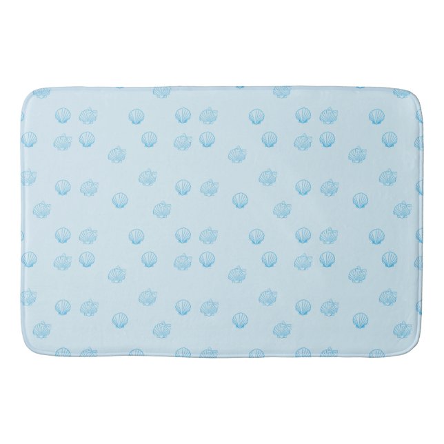 Tapis De Bain Coquilles Saint-Jacques Contour Minimalisme (Devant)
