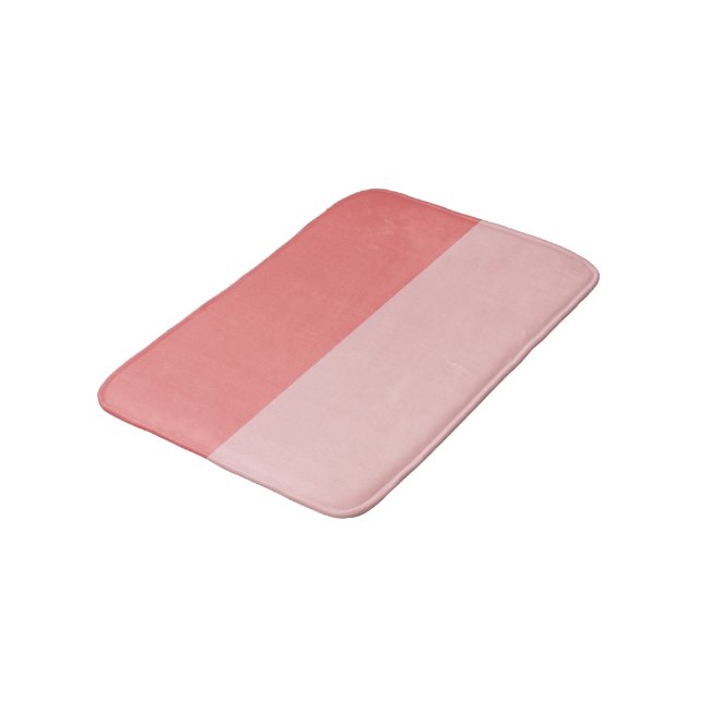 Tapis De Bain Corail clair et rose bébé (Angle)