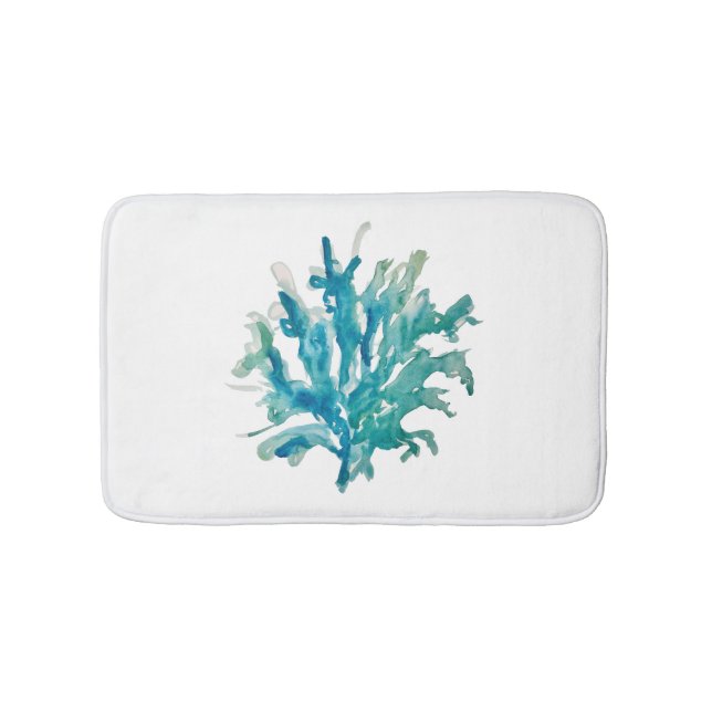 Tapis De Bain Corail Reef Bleu Vert Blanc Bain Mat (Devant)