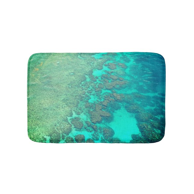Tapis De Bain Coral récif eau de mer carrée bain (Devant)