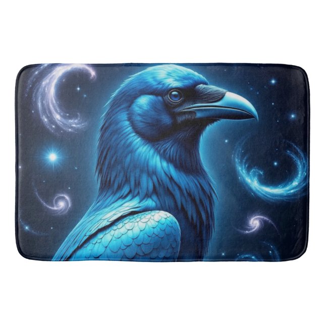Tapis De Bain Corbeau bleu cosmique (Devant)