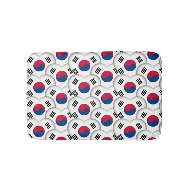 Tapis De Bain Coréen / Drapeau coréen /Corée du Sud (Devant)