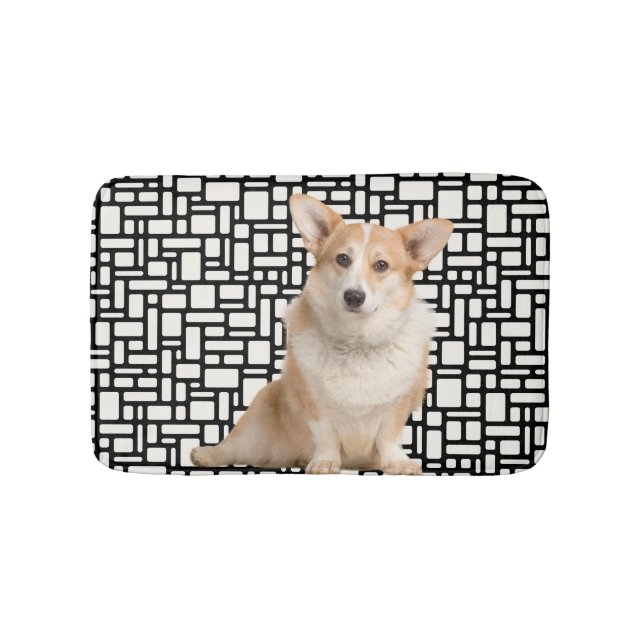 Tapis De Bain Corgi Abstrait mignon (Devant)
