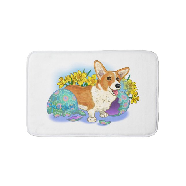 Tapis De Bain Corgi de Pâques  (Devant)