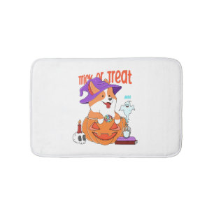 Tapis De Bain Corgi Halloween
