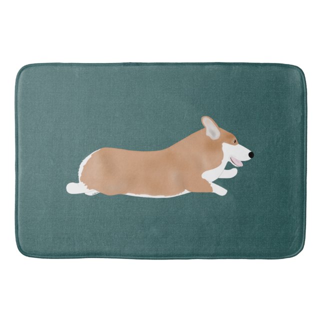 Tapis de bain Corgi volant (Devant)