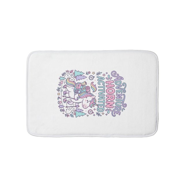 Tapis De Bain Corne d'Aventure de Licorne Activée Graphique Past (Devant)