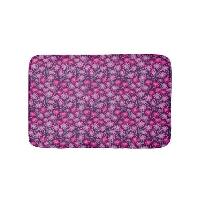 Tapis De Bain Cornflowers In Crayon Pink Burgandy (Devant)