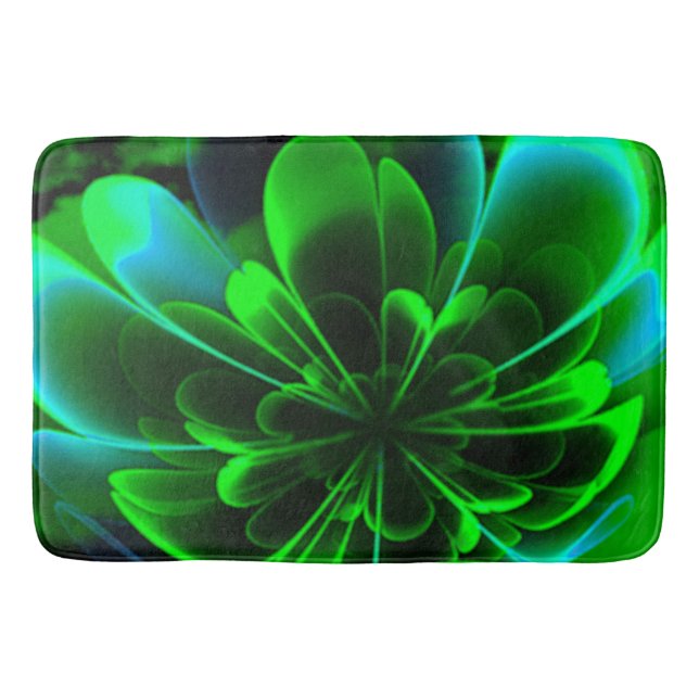 Tapis De Bain Corolla Stimulée Verte Pétales (Devant)