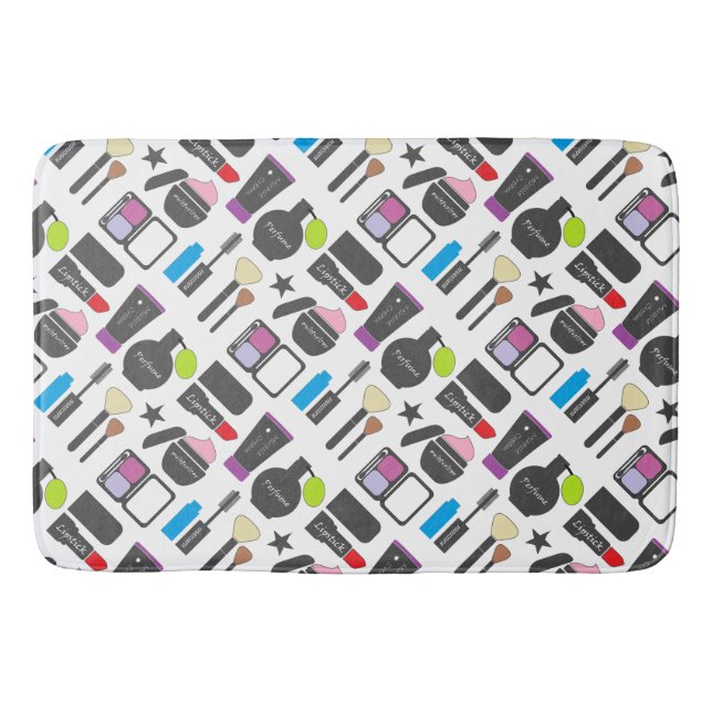 Tapis De Bain Cosmétique de maquillage funky Motif de collage (Devant)