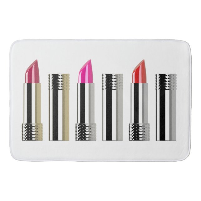 Tapis De Bain Cosmétologie beauté bâton argent rose blanc (Devant)