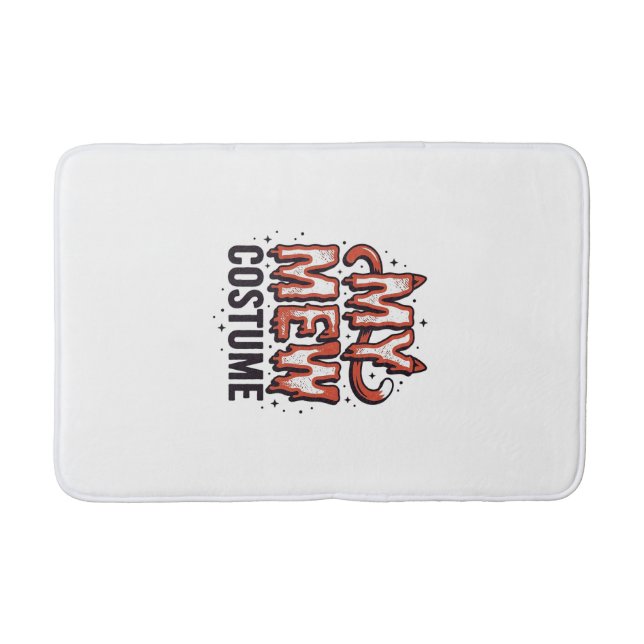 Tapis De Bain Costume de chat mignon pour Halloween Design vinta (Devant)