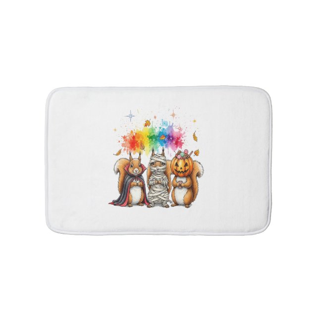 Tapis De Bain Costume d'écureuils mignons d'Halloween (Devant)