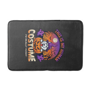 Tapis De Bain Costume Humain Husky Citrouille Halloween Fantômes