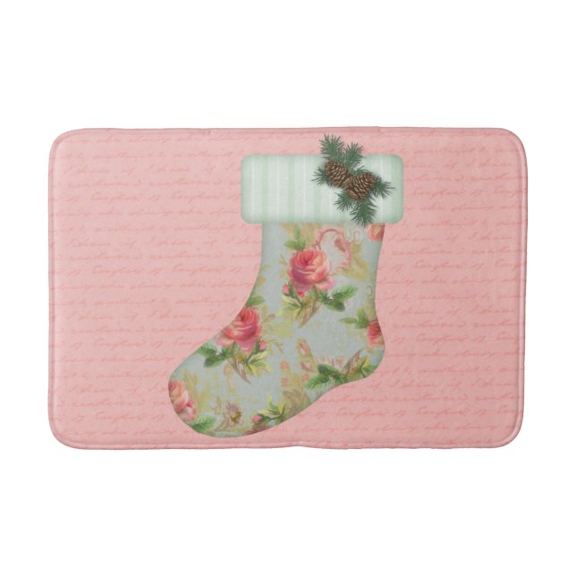 Tapis De Bain Cottage Stocking Christmas Bath Mat (Devant)