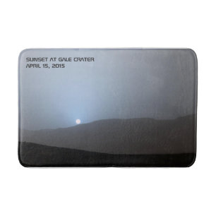 Tapis De Bain Coucher de soleil bleu martien