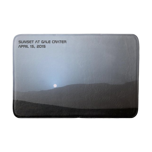 Tapis De Bain Coucher de soleil bleu martien (Devant)