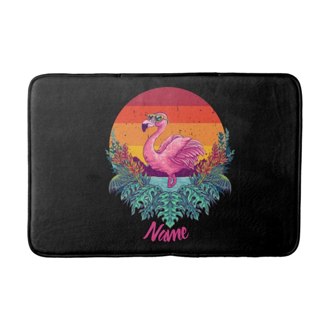 Tapis De Bain Coucher de soleil FLAMINGO   (Devant)