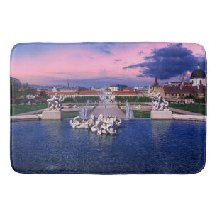 Tapis De Bain Coucher de soleil sur la fontaine de Vienne