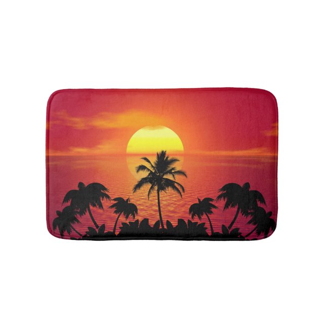 Tapis De Bain Coucher de soleil tropical (Devant)