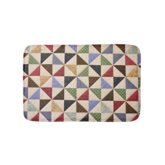 Tapis De Bain Couette en Patchwork colorée : Texture de fleur.