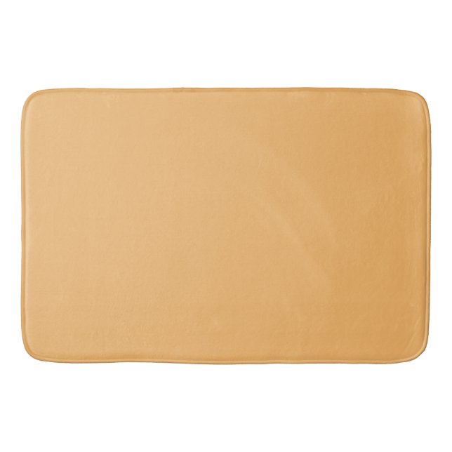 Tapis De Bain Couleur Apricot Solide. (Devant)