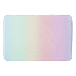 Tapis De Bain Couleur Aquarelle bleu arc-en-ciel