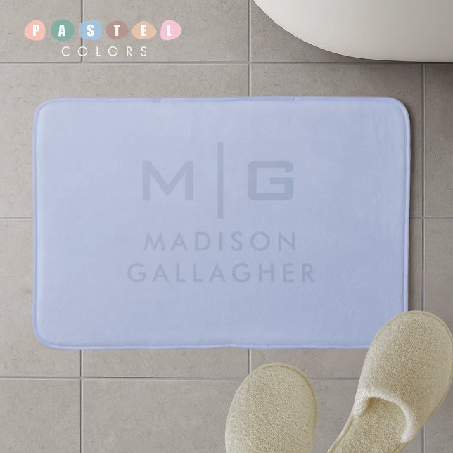 Tapis De Bain Couleur Bleu Bébé Pastel Clair Ciel Doux Uni (Solid Soft Sky Light Pastel Baby Blue Color Bath Mat
)