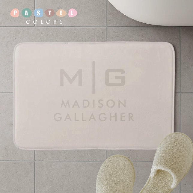 Tapis De Bain Couleur Crème Beige Pastel Lumière Douce Solide (Solid Soft Light Pastel Beige Cream Color Bath Mat
)