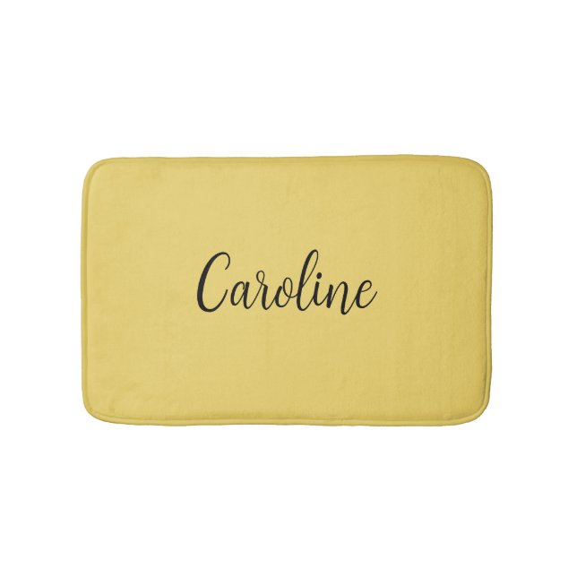 Tapis De Bain Couleur de tendance Soft Nom Jaune Bath Mat (Devant)